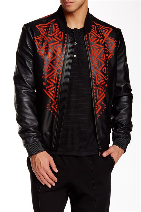 versace collection leather jacket|Men's Fashion Shirts .